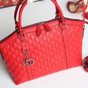 Imitation Gucci Signature Leather Top Handle Bag Red 341503 VS05364