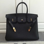 Imitation Hermes Birkin 35 Tote Bag in Black Togo Leather HB1210 VS01009