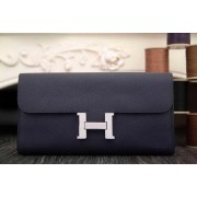 Imitation Hermes Constance Long Wallets Original Leather HA909 Royal VS03487