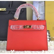 Imitation Hermes Kelly 22cm Tote Bag Calfskin Leather Red VS04103