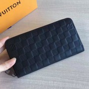 Imitation Louis Vuitton Damier Infini Leather Zippy Wallet Onyx N60017 VS07566