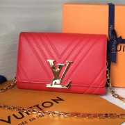 Imitation Louis Vuitton Embossed Calfskin Pochette Louise GM Red M54233 VS01865