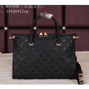 Imitation Louis Vuitton Monogram Empreinte Pallas Tote Bag M40908 Black VS05371