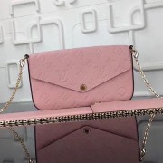 Imitation Louis Vuitton Monogram Empreinte Pochette Felicie Pink M64065 VS02310