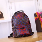Imitation Louis Vuitton Monogram Jungle Dots Palm Springs Backpack PM Coquelicot Denim M41891 VS06712