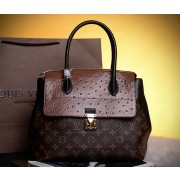 Imitation Louis Vuitton Precious Leather Majestueux Tote Bag M42963 Black VS02599
