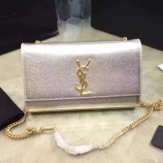 Imitation Medium Monogram Saint Laurent Tassel Satchel in Gold Metallic Leather 354021 VS03953