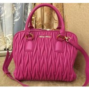 Imitation miu miu Matelasse Original Leather Tote Bags RN0097 Rose VS05437