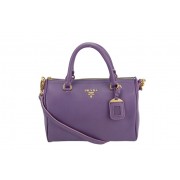 Imitation Prada Original Calfskin Leather Boston Bags BL0610 in Purple XZ VS05768