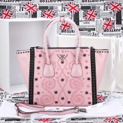 Imitation Prada Saffiano Calfskin Leather Tote Bag 2619E in Pink LSS VS07301