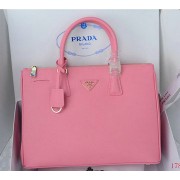 Imitation Prada Saffiano Calfskin Leather Tote Bag PBN1786 Pink VS09667