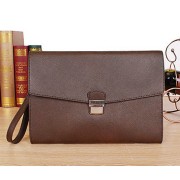 Imitation Prada Saffiano Leather Document Holder PR001 Brown VS05080