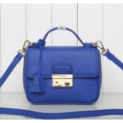 Imitation Prada Saffiano Leather Flap Bag BN0960 Blue VS04289