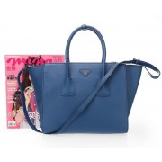 Imitation Prada Smooth Calfskin Leather Tote Bags BN2619 Blue VS07901