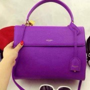 Imitation Quality Saint Laurent Medium Moujik Top Handle Bag Y30430 Violet VS04196