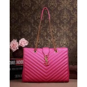Imitation Saint Laurent Classic Monogramme Shopping Tote Bag Cannage Pattern Y5481 Rose VS05858