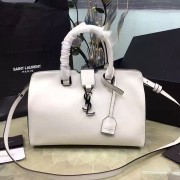 Imitation Saint Laurent Small Monogram Cabas Bag in White Original Calfskin 394461 VS07349