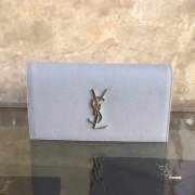 Imitation Top Saint Laurent Cassandre Grained Clutch Bag Light Blue Y230320 VS05169