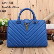 Imitation Yves Saint Laurent Monogramme Small Cabas Chyc Bag Y5086 Blue VS06445