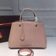 Knockoff 1:1 Louis Vuitton Monogram Vernis Montaigne MM M50168 Rose Ballerine VS00051