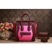 Knockoff AAA Celine Micro Luggage 3307 in Light Purple with Red Original Leather YD VS06954
