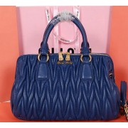 Knockoff Best miu miu Matelasse Nappa Leather Top-handle Bag M88007 Royal VS00559