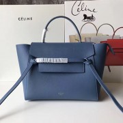 Knockoff Celine Grained Calfskin Belt Bag Blue C010704 VS08106