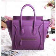 Knockoff Celine Micro Luggage 3307 in Purple Original Leather VS02268