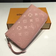 Knockoff Cheap Louis Vuitton Monogram Empreinte Zippy Long Wallet Pink M60571 VS01064