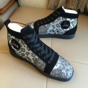 Knockoff Christian Louboutin Louis Strass Flat Blue Leopard CL1250 VS07364