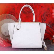 Knockoff Fendi 3Jours Tote Bag Calfskin Leather FJ2352 White VS01538
