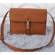 Knockoff Gucci Jackie Soft Leather Flap Shoulder Bag 362971 Wheat VS09378