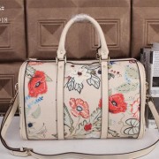 Knockoff Gucci Medium Boston Bag Linen 247205 White VS00485