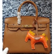 Knockoff Hermes Birkin 30CM Tote Bags Litchi Leather H30LI Wheat VS05295