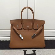Knockoff Hermes Birkin 35 Tote Bag in Brown Togo Leather HB1210 VS03599