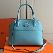 Knockoff Hermes Bolide 27 Bag in Light Blue Swift Leather HB2701 VS09244