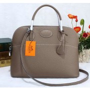 Knockoff Hermes Bolide 37CM Calfskin Leather Tote Bags H509084 Grey VS05343