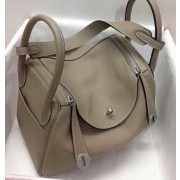 Knockoff Hermes Lindy 30CM Original Leather Shoulder Bag HLD30 Khaki VS03918