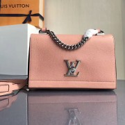 Knockoff Louis Vuitton Soft Calf Leather Lockme II BB Nude M51200 VS07499