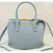 Knockoff miu miu Madras Goat Leather Top Handle Bag RL0097 SkyBlue VS00446