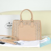 Knockoff Prada BN2274 Original Calfskin Leather with Diamond Handbag in Apricot LSS VS06920