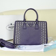 Knockoff Prada BN2274 Original Calfskin Leather with Diamond Handbag in Purple VS03537