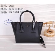 Knockoff Prada Original Leather Tote Bags BN2625 Black VS00644