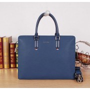 Knockoff Prada Saffiano Leather Briefcase P88931 Blue VS05064
