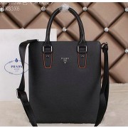 Knockoff PRADA Saffiano Leather Business Tote Bag 500463 Black VS06863