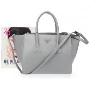 Knockoff Prada Smooth Calfskin Leather Tote Bags BN2619 Grey VS08955