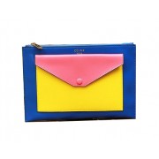 Knockoff Top Celine Pocket Handbag in Seashell Smooth Calfskin 17538 Pink&Blue VS09796