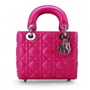 Lady Dior Bag Nano Bag Rose Original Leather D44552 Silver VS00613