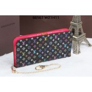 Louis Vuitton Black Monogram Multicolore Insolite Wallet M66567 Rose VS00141