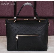 Louis Vuitton Calfskin Leather Bastille MM Tote Bags M40100 Black VS04468
